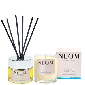 Neom Wellbeing London Complete Bliss Diffuser & 1 Wick Candle Duo