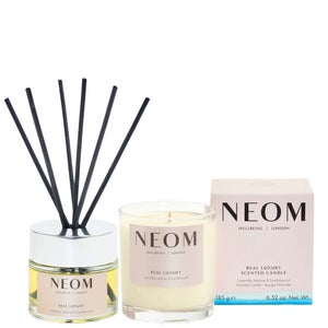 Neom Wellbeing London Real Luxury Diffuser & 1 Wick Candle Duo