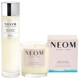 Neom Wellbeing London Real Luxury Foam & 1 Wick Candle Duo
