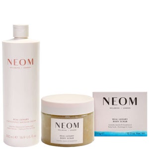 Neom Wellbeing London Real Luxury Cocooning Shower Cream & Body Scrub Duo
