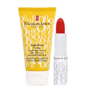 Elizabeth Arden Duo: Eight Hour Lip Protectant SPF15 05 Berry 3.7g and Face Cream SPF50 50ml