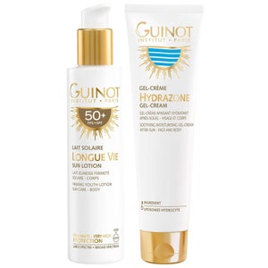 Guinot Duo: Longue Vie Sun Lotion SPF50+ 150ml and Hydrazone After-Sun Gel-Cream 150ml