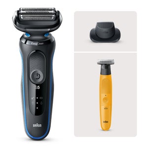 Braun Bundle: Series 5 50-B1200s Electric Shaver and Hybrid Trimmer XT3205