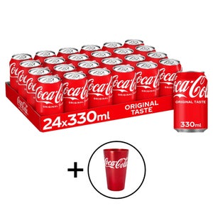 Coca-Cola Original Taste 24 x 330ml + Aluminium Cup