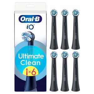 Oral-B iO Series Ultimate Clean Black, Original Brush Heads, CrissCross Bristles, 6