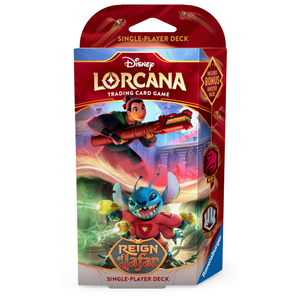 Disney Lorcana Trading Card Game Reign of Jafar Ruby & Steel Starter Deck