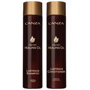 L'Anza Duo: Keratin Healing Oil Lustrous Shampoo 300ml & Lustrous Conditioner 250ml
