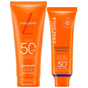 Lancaster Duo: Sublime Tan Face Cream SPF50 50ml & Body Milk SPF50 100ml