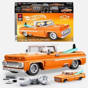 Mattel Brick Shop Hot Wheels Elite Custom 62 Chevy Pickup Building Set