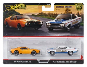 Hot Wheels Premium 2-Pack 2025 Mix 1 71 AMC Javelin & AMC Rebel Machine