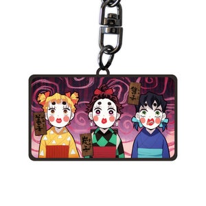 Demon Slayer Sumiko, Zenko & Inoko Metal Keychain