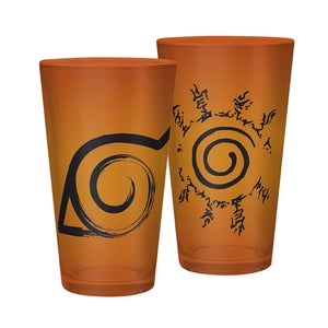 Naruto Konoha & Seal 400ml Glass