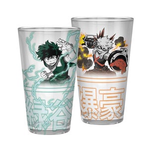 My Hero Academia Izuku & Bakugo 400ml Glass