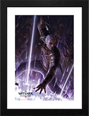 The Witcher Geralt 30 x 40cm Framed Collector Print