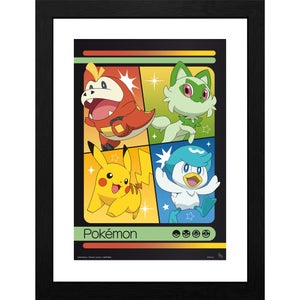 Pokemon Scarlet & Violet Starters 30 x 40cm Framed Collector Print