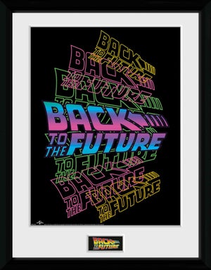 Back To The Future Neon 30 x 40cm Framed Collector Print