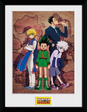 Hunter X Hunter Key Art Map 30 x 40cm Framed Collector Print