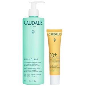 Caudalie Duo: Vinosun Protect After-Sun Repairing Lotion 400ml, Vinosun Very High Protection Lightweight Cream SPF50+ 40ml