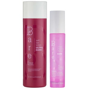 Bare by Vogue Duo: Body Self Tan Lotion Ultra Dark 200ml & Face Tanning Serum Dark 30ml