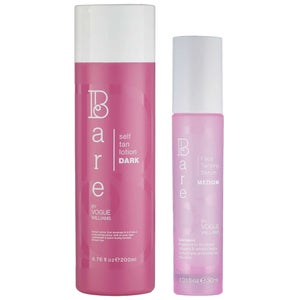 Bare by Vogue Bundles Duo:  Face Tanning Serum Medium 30ml & Self Tan Lotion Dark 200ml