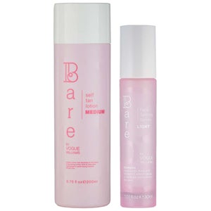 Bare by Vogue Duo: Tanning Serum Light 30ml & Body Self Tan Lotion Medium 200ml