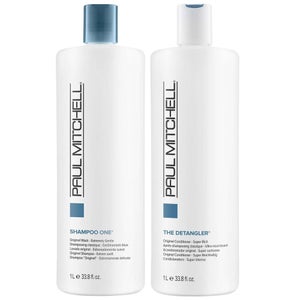 Paul Mitchell Duo: Original Shampoo One Salon Size 1000ml, The Detangler Supersize 1000ml