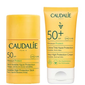 Caudalie Duo: Vinosun Protect Invisible Stick SPF50 15g, Caudalie Face Vinosun Protect High Protection Cream SPF50 50ml