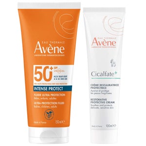 Avène Duo: Cicalfate+ Restorative Protective Cream 100ml, Intense Protect SPF50+ 150ml