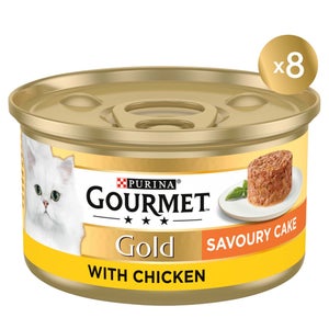 GOURMET Gold Savoury Cake Chicken Wet Cat Food 8x85g