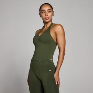 MP Women's Tempo Seamless Halter Neck Vest - Forest Green