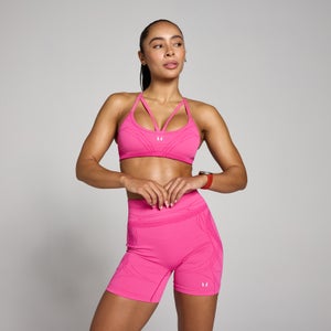 MP Women's Hybrid  Strappy Sports Bra - Candy Pink 