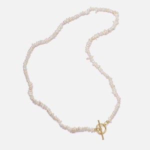 Daisy London x Polly Sayer Beach Pearl T-Bar Necklace