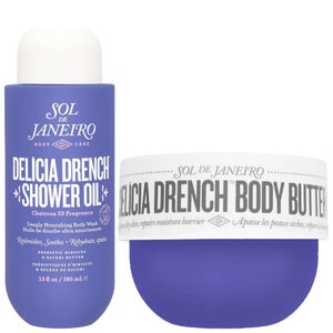 Sol De Janeiro Duo: Cheirosa Delícia Drench Shower Oil 385ml & Delicia Drench Body Butter 240ml