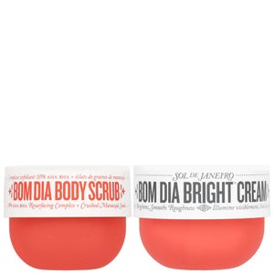 Sol De Janeiro Duo: Bom Dia Body Scrub 220g & Bright Body Cream 240ml