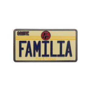 Fast & Furious Familia License Plate Pin Badge