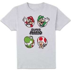 Nintendo Super Mario Circles Unisex T-Shirt - White