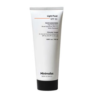 Minimalist Skin Care Light Fluid SPF50 Face Sunscreen 50ml