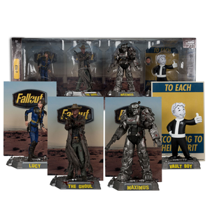 Fallout Movie Maniacs PVC Statue 4-Pack Lucy, Maximus, The Ghoul & Vault Boy 15 cm