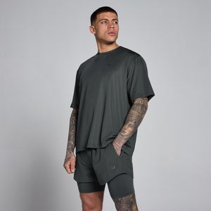 MP Men's Hybrid Oversized Mesh T-Shirt - Washed Black