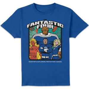 Marvel Fantastic Four Framed Group Image Unisex T-Shirt - Blue