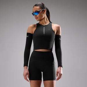 MP Women's Velocity Ultra Zip Front Race Top - Black