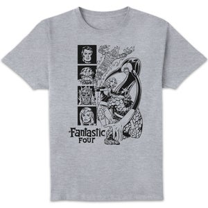 Marvel Fantastic Four Character Looks Unisex T-Shirt - Grey