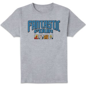 Marvel Fantastic Four Group Squares Unisex T-Shirt - Grey