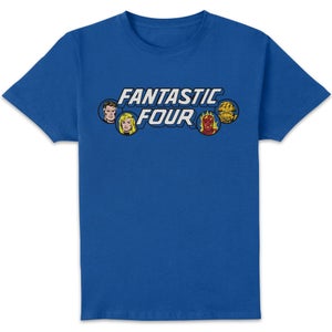 Marvel Fantastic Four 70s Logo Unisex T-Shirt - Blue