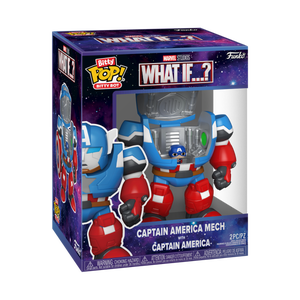 Marvel What If Captain America Mech with Captain America Funko POP Bitty Bots