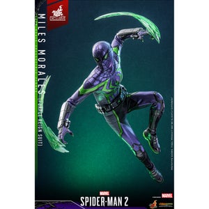 Hot Toys Spider-Man 2 Mile Morales 1/6th Scale Poseable Figure (Purple Reign Suit) (30cm)
