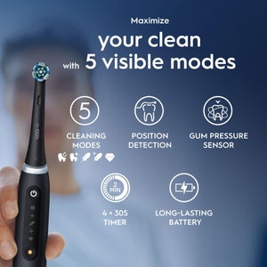 Oral-B iO5 Black & White Electric Toothbrushes, Duo Pack 
