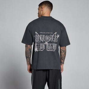 MP Men's Lift Graphic Washed Oversized Cotton T-Shirt - Dark Grey