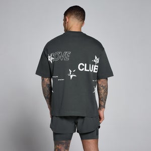 MP Men's Hybrid Graphic Oversized Cotton T-Shirt - Washed Black 