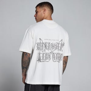 MP Men's Lift Graphic Washed Oversized Cotton T-Shirt - Vintage White 